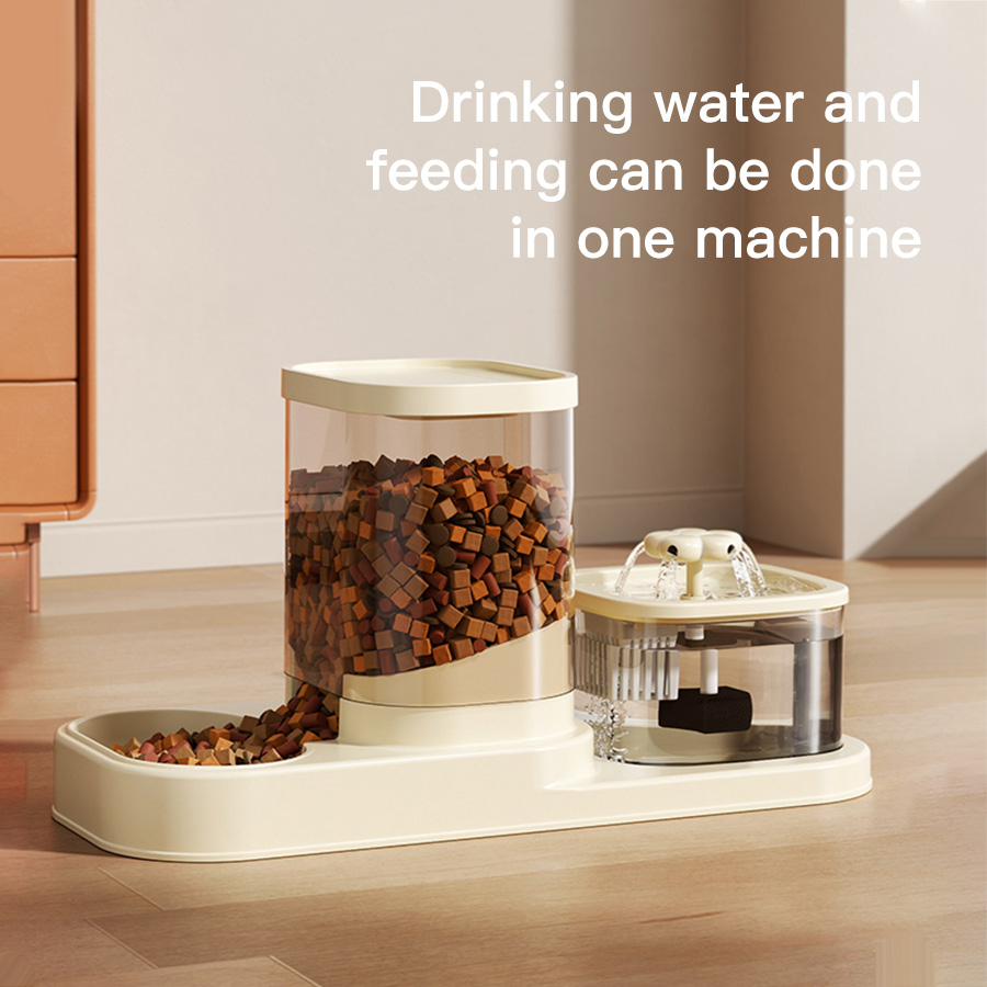 Automatic Cat Water Dispenser with Circulating Flow Drinking and Feeding Solution