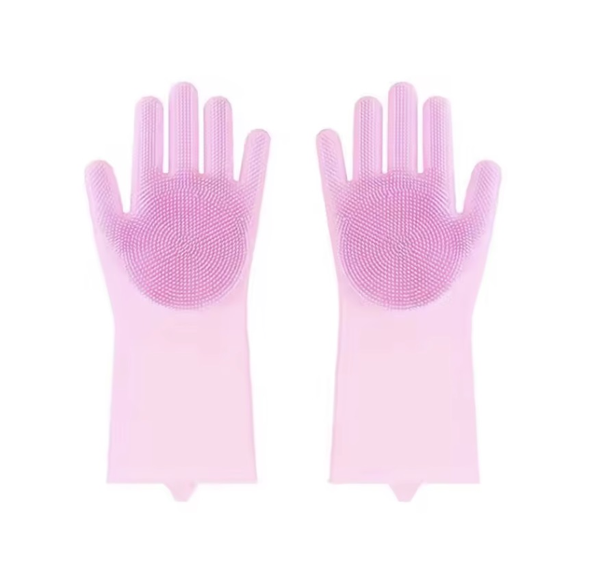 Magic Silicone Rubber Dishwashing Gloves, Household Sponge Scrubber, Kitchen Cleaning Tools, Dish Washing Gloves