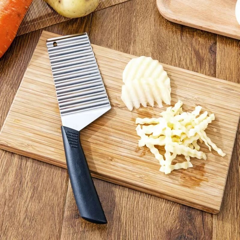 Ultimate Crinkle Cut Potato Slicer & Wavy Vegetable Cutter – Manual French Fry Maker