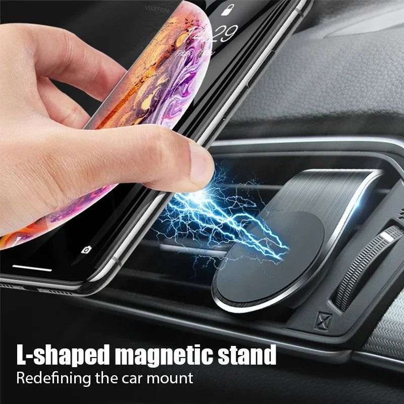 Magnetic Car Phone Holder Air Vent Clip Mount for Smartphones and GPS