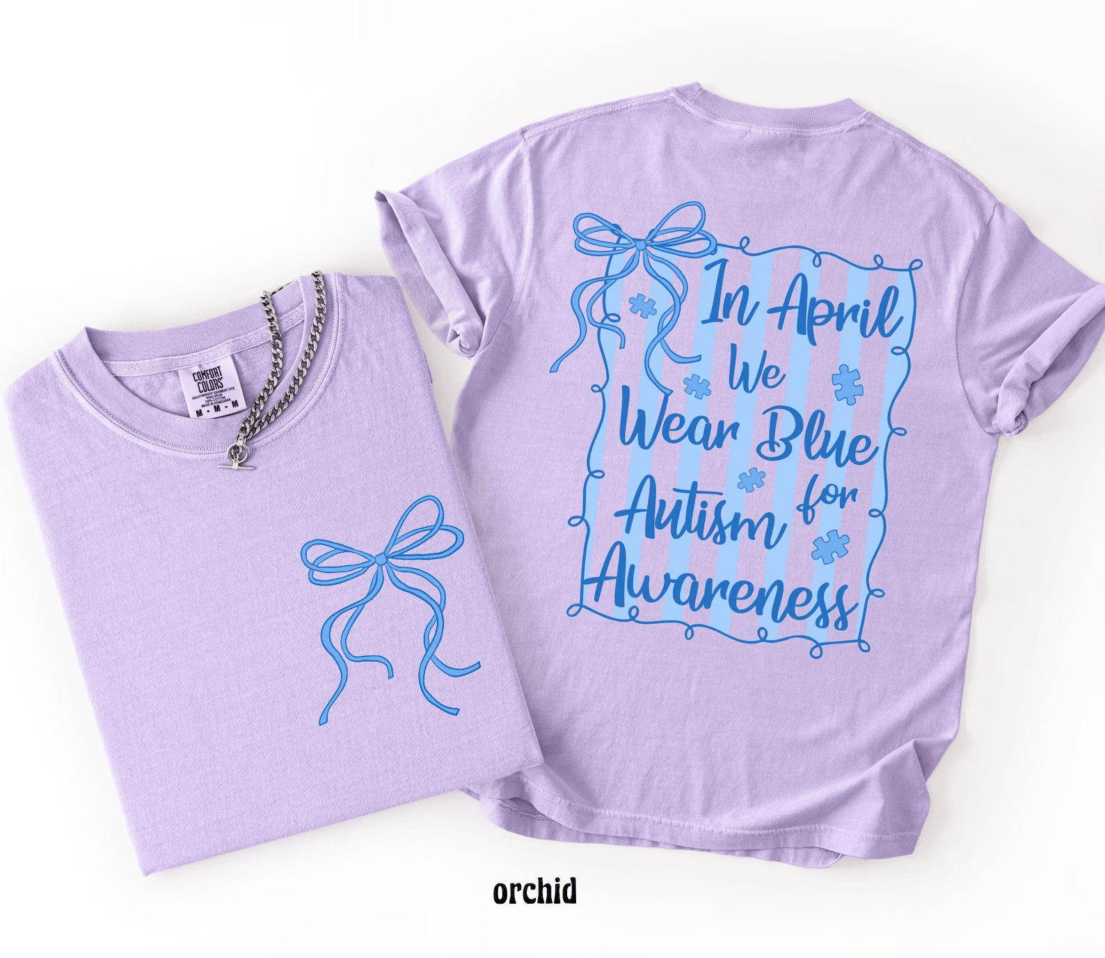 In April We Wear Blue Autism Awareness Shirt – Comfort Colors SPED Teacher Tee Gift
