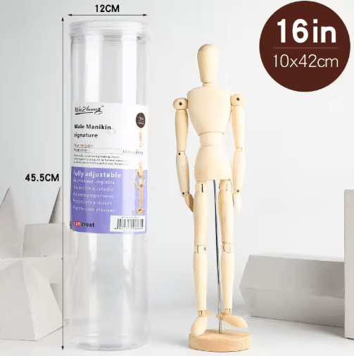 Wooden Artist Mannequin Set – Adjustable Drawing Mannequin Model with Gift Box