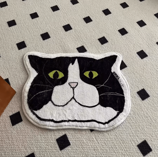 Cute Cat Floor Mat Non Slip Waterproof Bathroom & Home Rug
