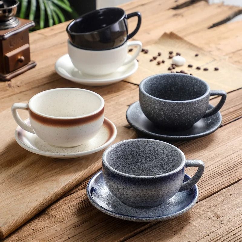 Zeta Flower Large Capacity Creative Cup and Saucer Set
