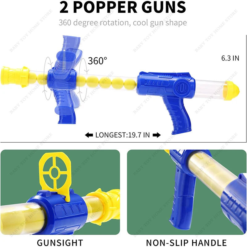 Hungry Duck Foam Balls Electronic Target Practice Toys Air-powered Shooting Duck Battle Game with Light Sound