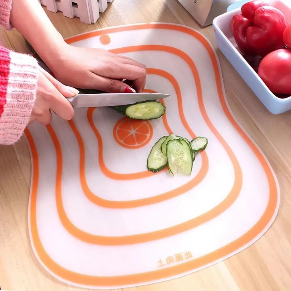Non-Slip Transparent Plastic Cutting Board for Kitchen Prep
