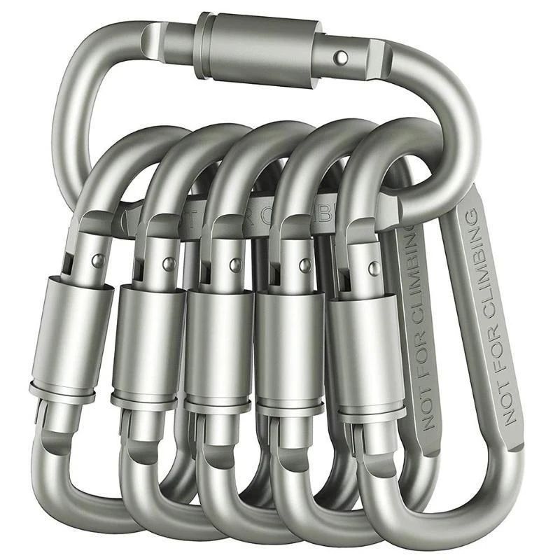 Aluminum Keychain Carabiner Clip Set for EDC, Camping & Everyday Carry (4–6 PCS)
