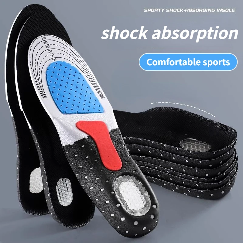 Memory Foam Orthopedic Insoles for Men & Women, Soft Gel Cushion Insert with Silicone Arch Support Pads for Everyday