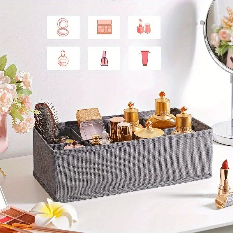 4pcs Foldable Drawer Organizer Set – Closet Storage System for Bras, Socks & Ties