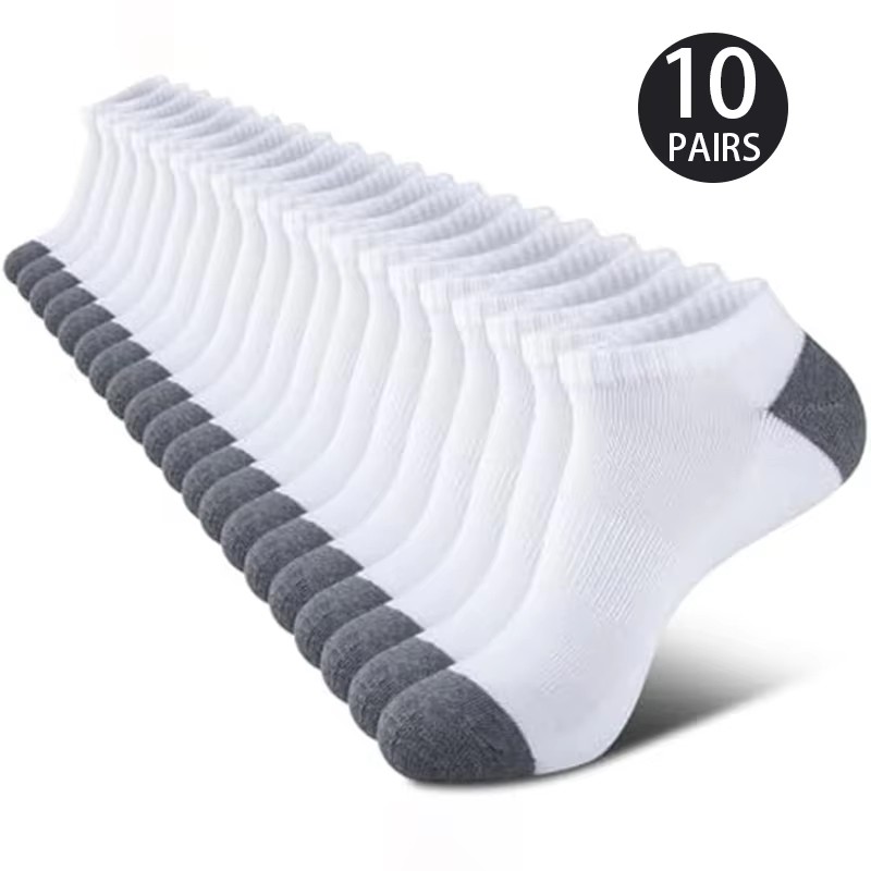 Comfortable Breathable Socks, Sweat Absorbing, Odor Proof Low Cut, Solid Color Socks for Outdoor Activities