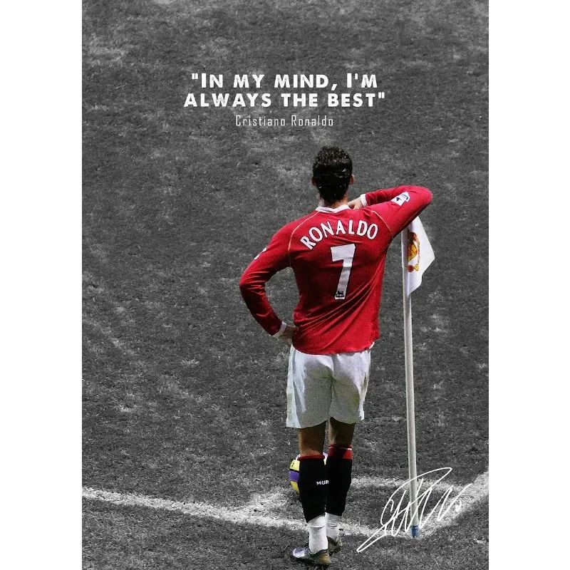 Modern Soccer Player Canvas Wall Art Football Poster Print