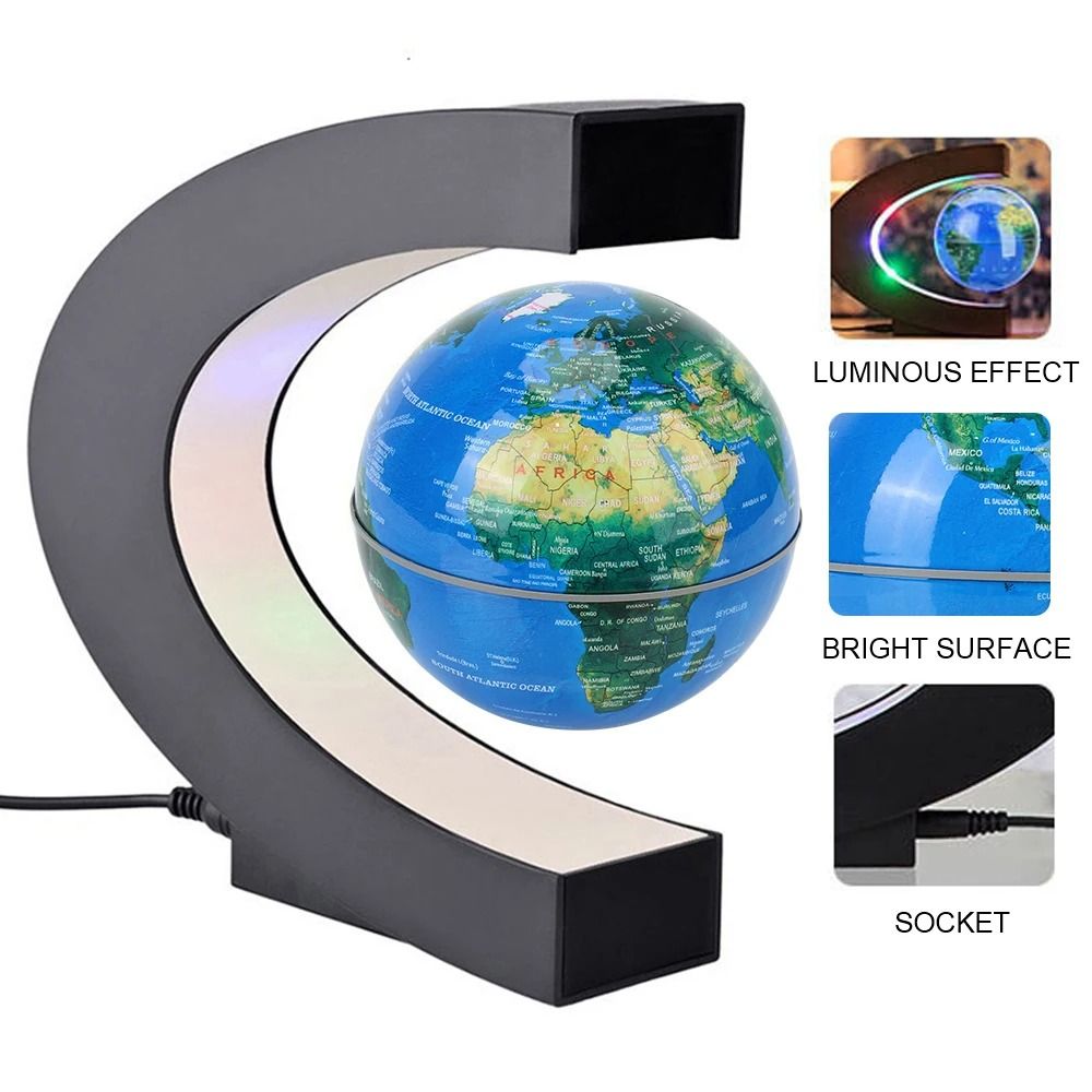 Floating Magnetic Levitation Globe with LED Light