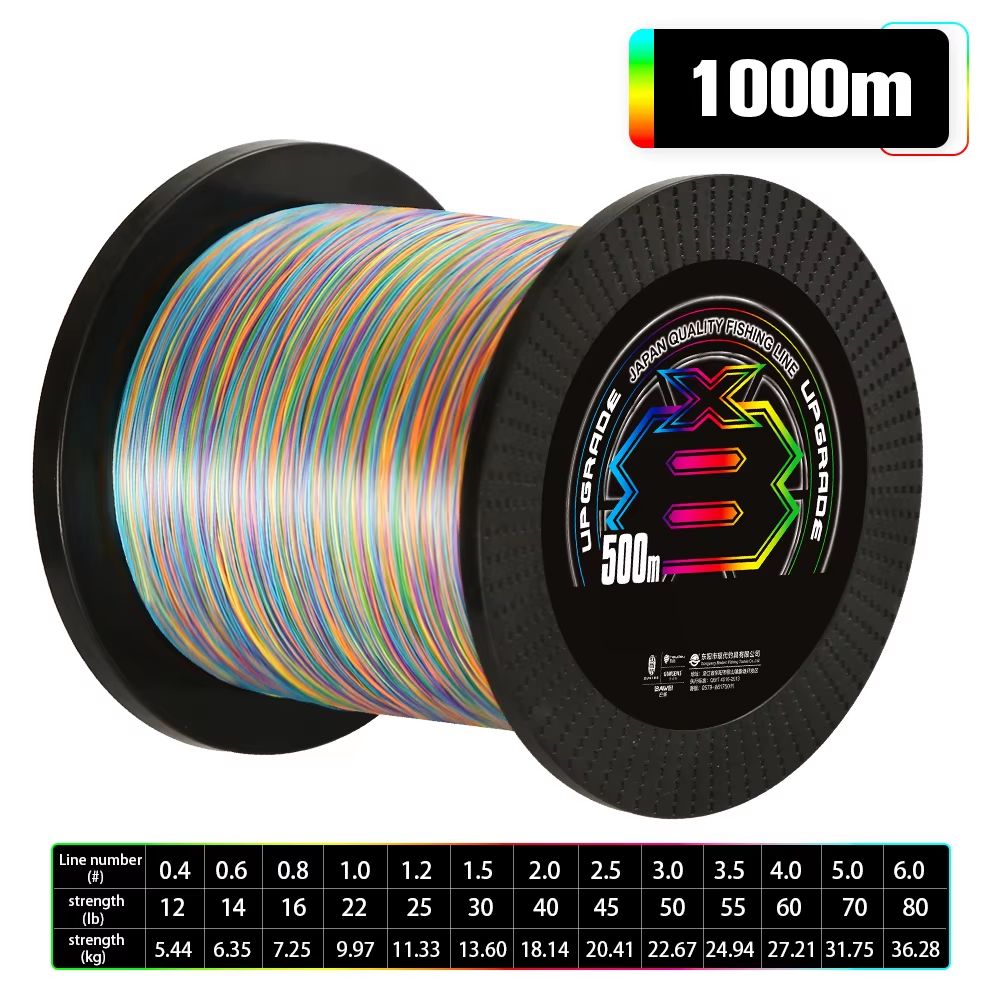 X Braid Upgrade X8 PE Fishing Line 8 Strand Super Strong Saltwater Multifilament Line 546.8yd 1093.6yd
