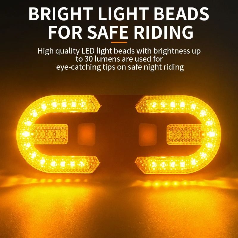 Wireless Bike Turn Signal & Rear Light | High-Intensity LED USB Rechargeable Tail Light for MTB & Road Safety