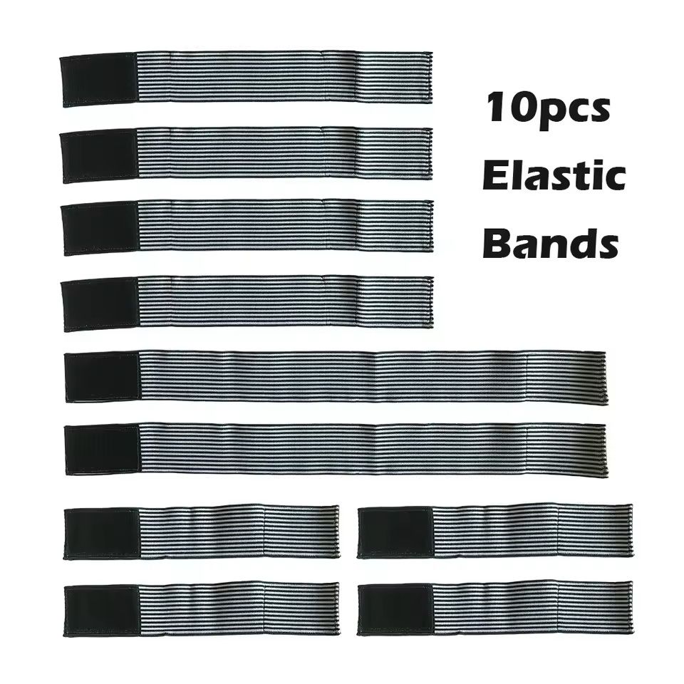 10pcs Conductive Silicone Electrode Pads with Adjustable Fixing Bands