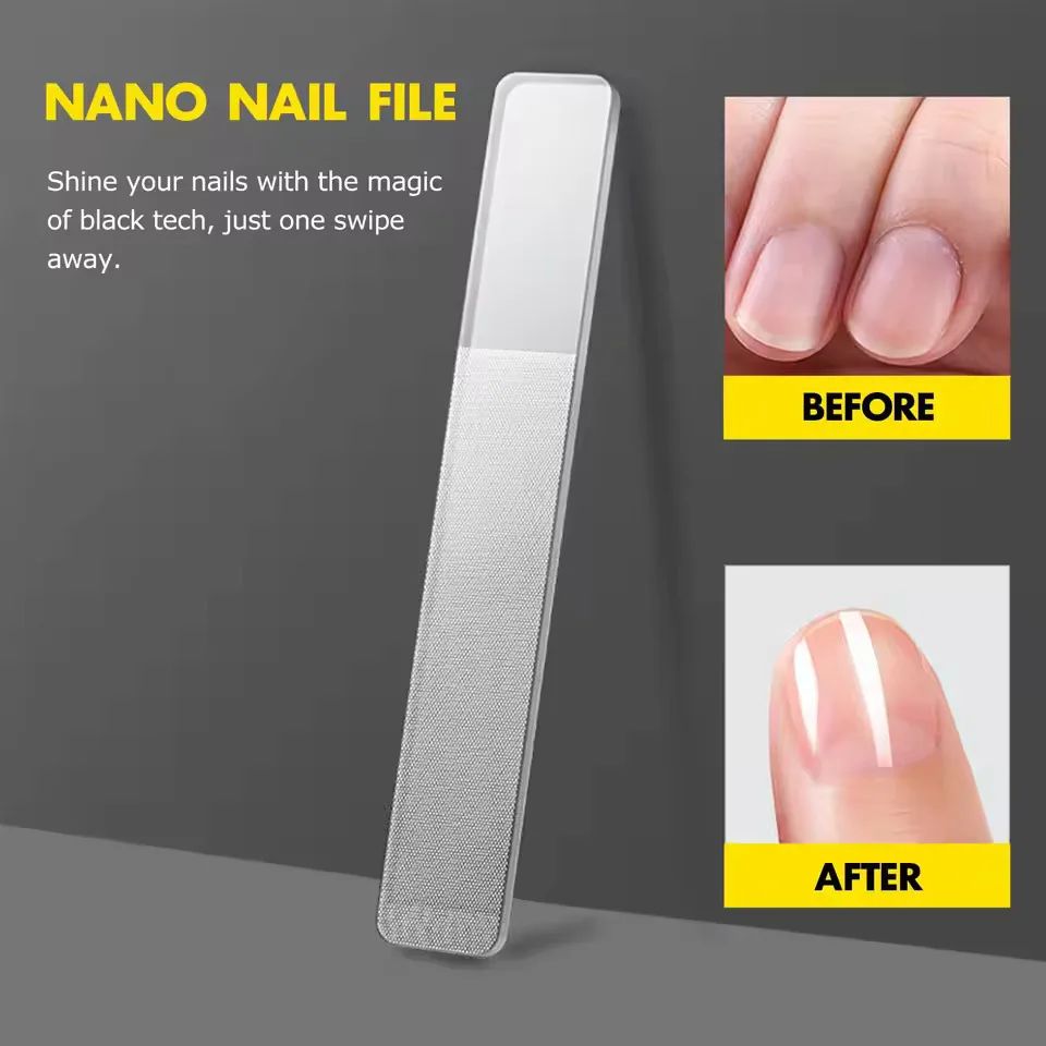 Glass Nail File and Nano Nail Buffer Crystal Shine Polisher