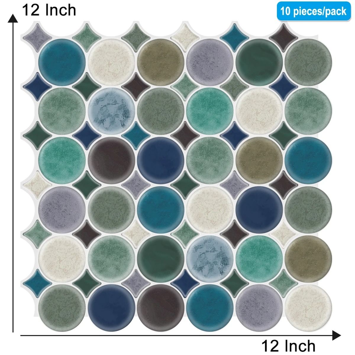 3D Waterproof Kitchen Wall Tiles | 12x12 Inch Strong Adhesive Mural | Premium Peel and Stick Home Wallpaper