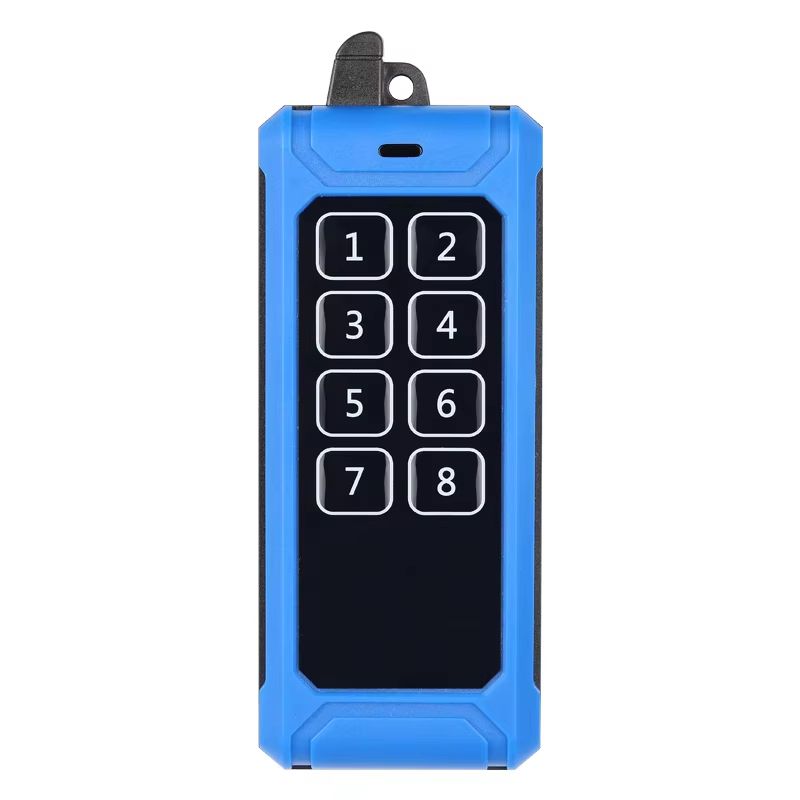 433MHz 8-Channel RF Wireless Remote Control Switch – DC 12V/24V Relay Receiver with Industrial Transmitter