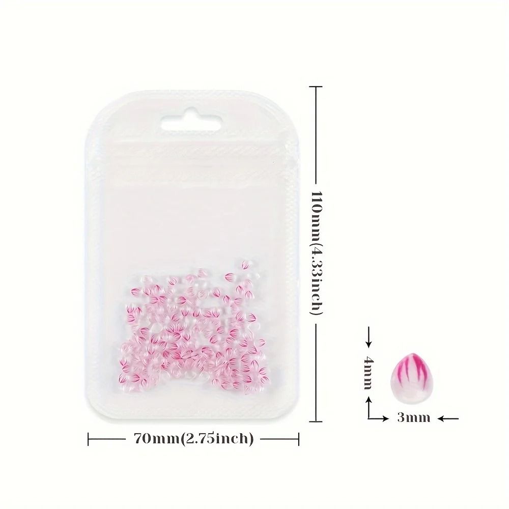 150pcs 3D Nail Art Charm Kit with Acrylic Petals and Rhinestones