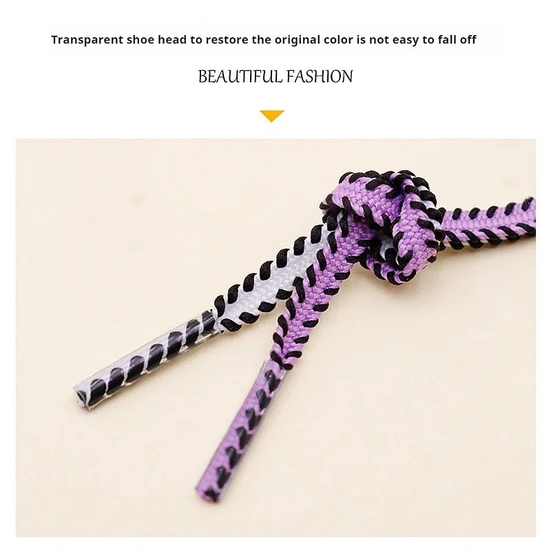 Premium Double Color Flat Rope Laces for Sneakers and Pajamas