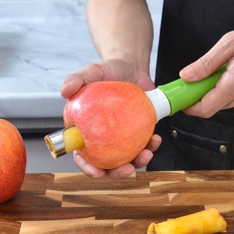 Stainless Steel Fruit Corer, Adjustable Apple Core Remover Tool with Peeler, Kitchen Gadget for Pears and Apples