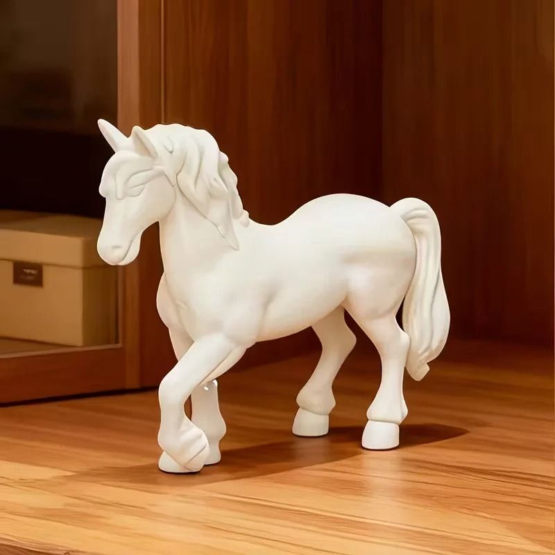 Minimalist Equestrian Sculpture | High-Fidelity Sculptural Desktop Decor & Modern Home Gallery Accent