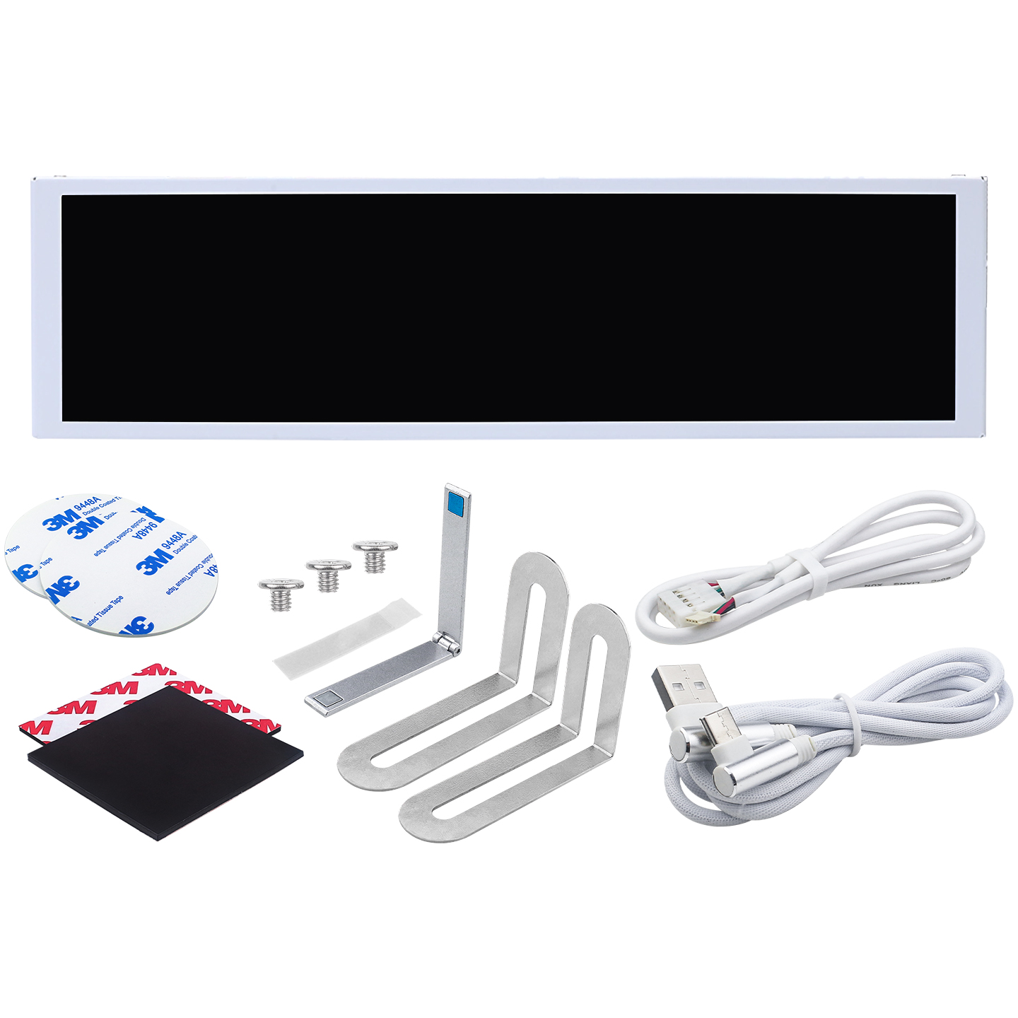 USB Secondary Screen, IPS LCD Type-C Display for Computer Chassis, Monitor for CPU, RAM, GPU, HDD & FPS Information