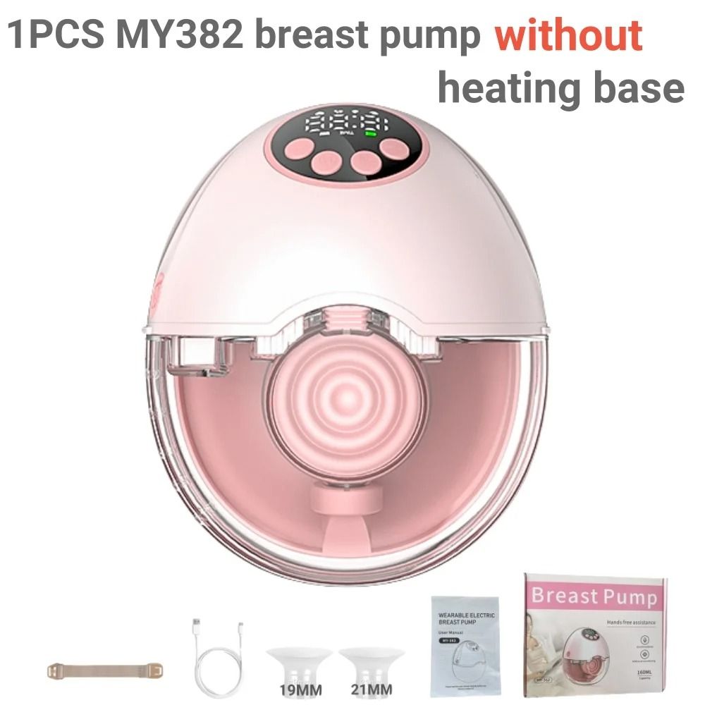 Electric Hands-Free Wearable Breast Pump with Heating and UV Sterilization Lid Option – BPA-Free Wireless Breastfeeding