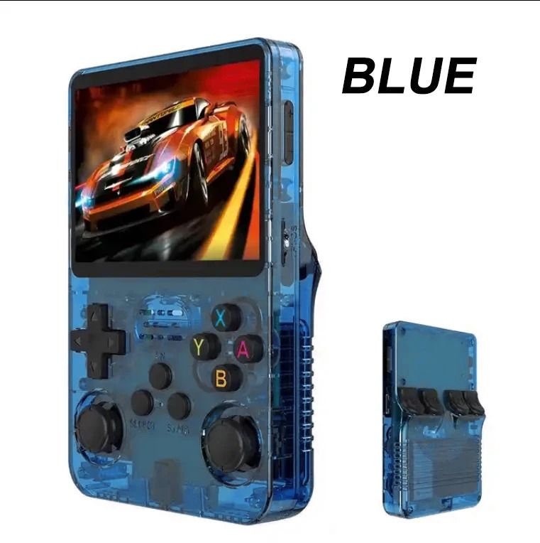R36S Retro Handheld Video Game Console with 35 Inch IPS Screen and 64GB 10000 Games