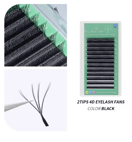 GLAMLASH 4D–5D W-Shaped Premade Volume Lash Extensions – Soft Faux Mink