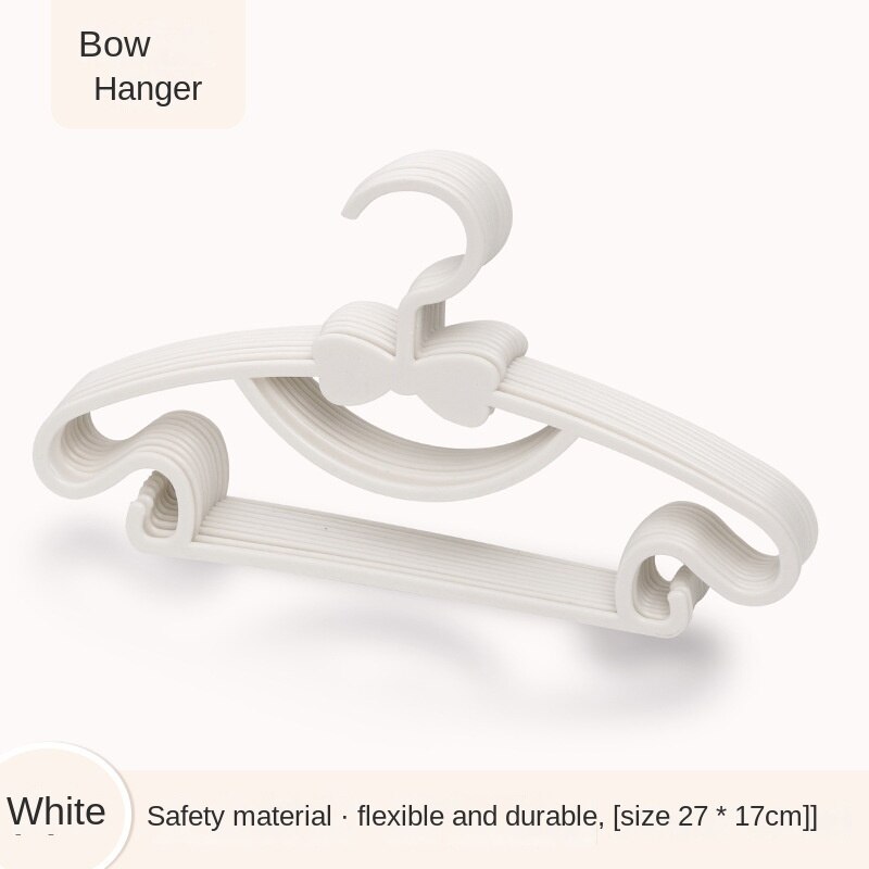 10pcs Baby Hanger Set, Cute Kids Clothes Hanger Rack Display with Non-Slip Clips