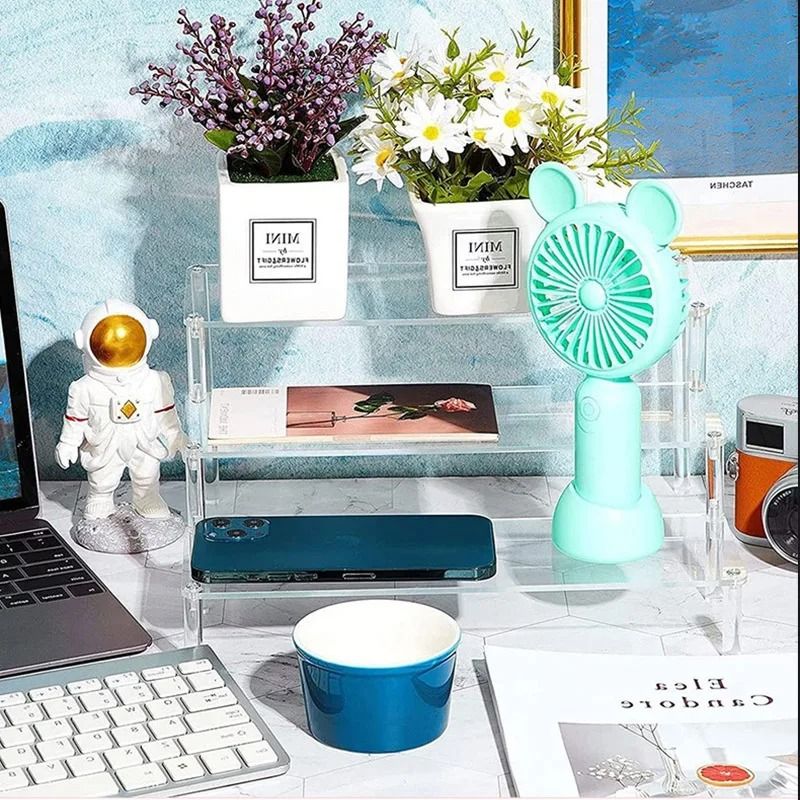 Multi Layer Acrylic Display Stand Transparent Trapezoid Shelf