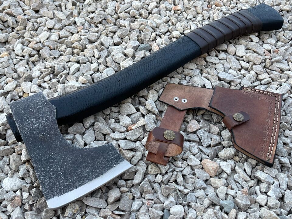 Unique Viking Axe Custom Handmade Carbon Steel Blade Axe Camping Axe Christmas