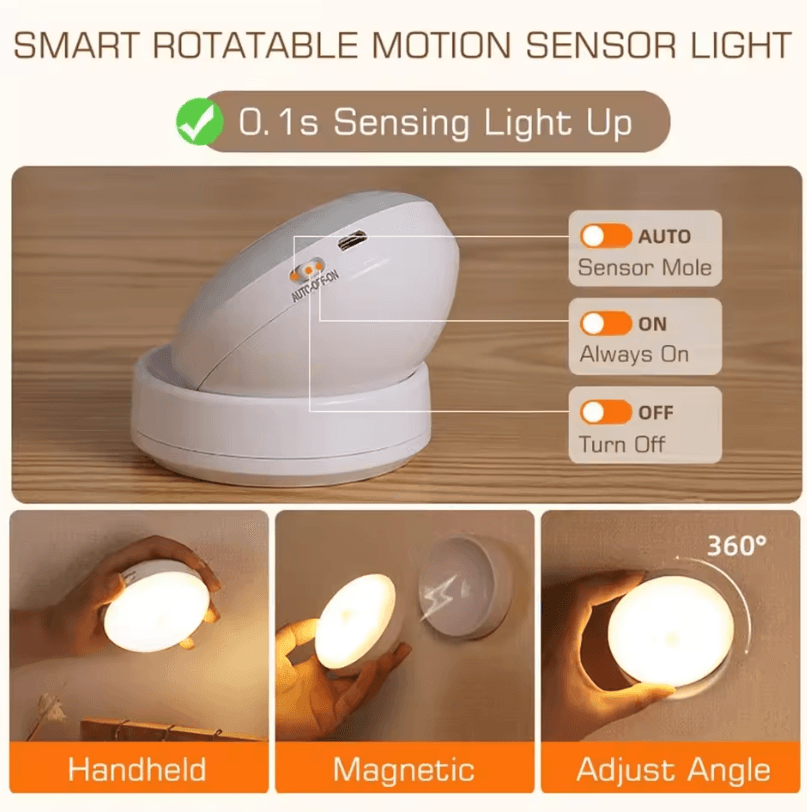 USB Motion Sensor Night Light – Intelligent Human Induction LED Lamp
