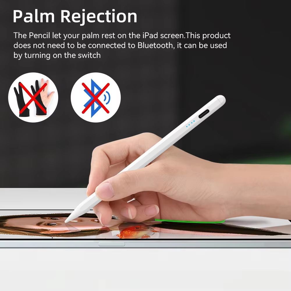 Universal Stylus for iPad with Palm Rejection and Replacement Nibs