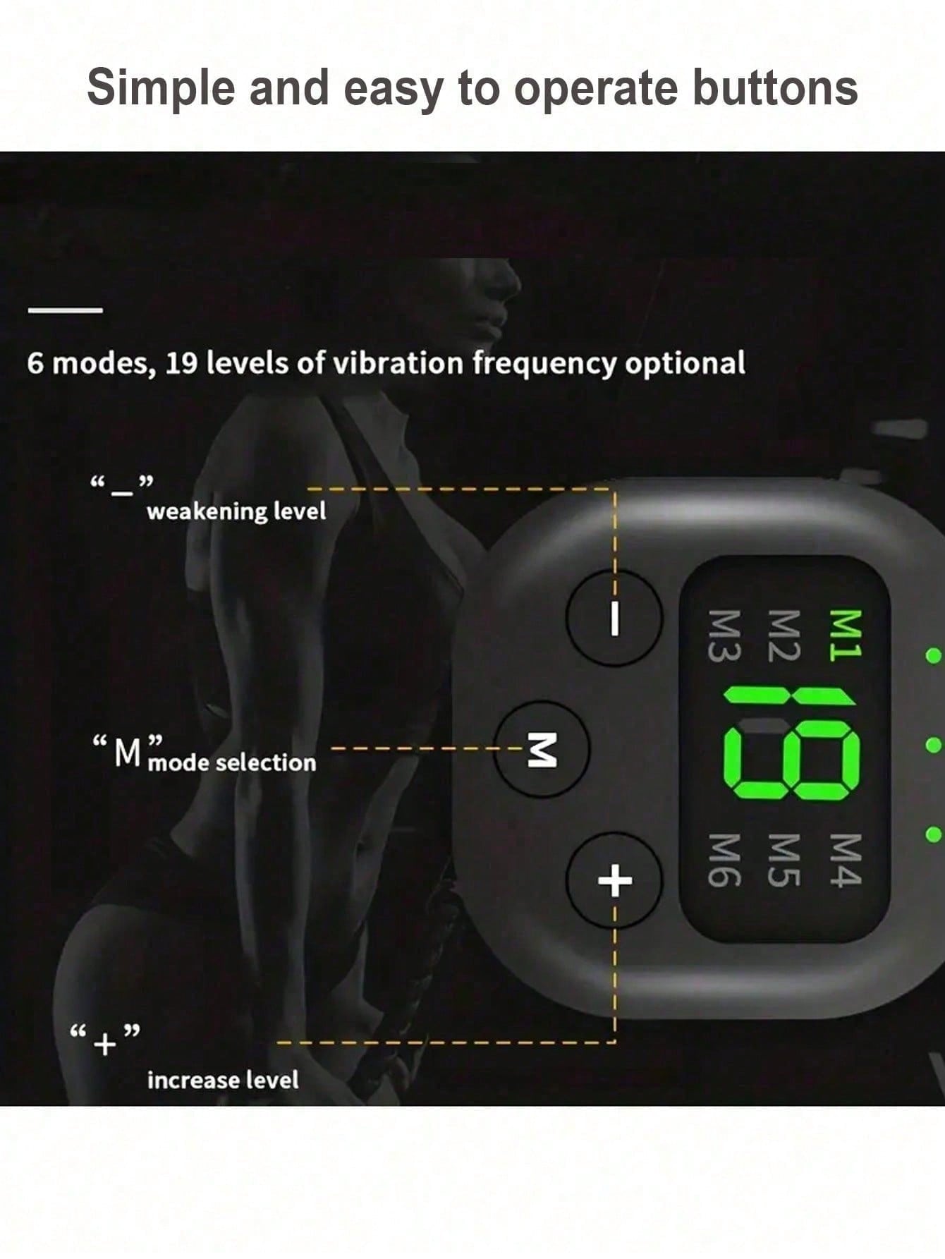 Portable USB Charging Waist Massager Electric Fitness Shaping Belt for Arm Leg & Hip Training