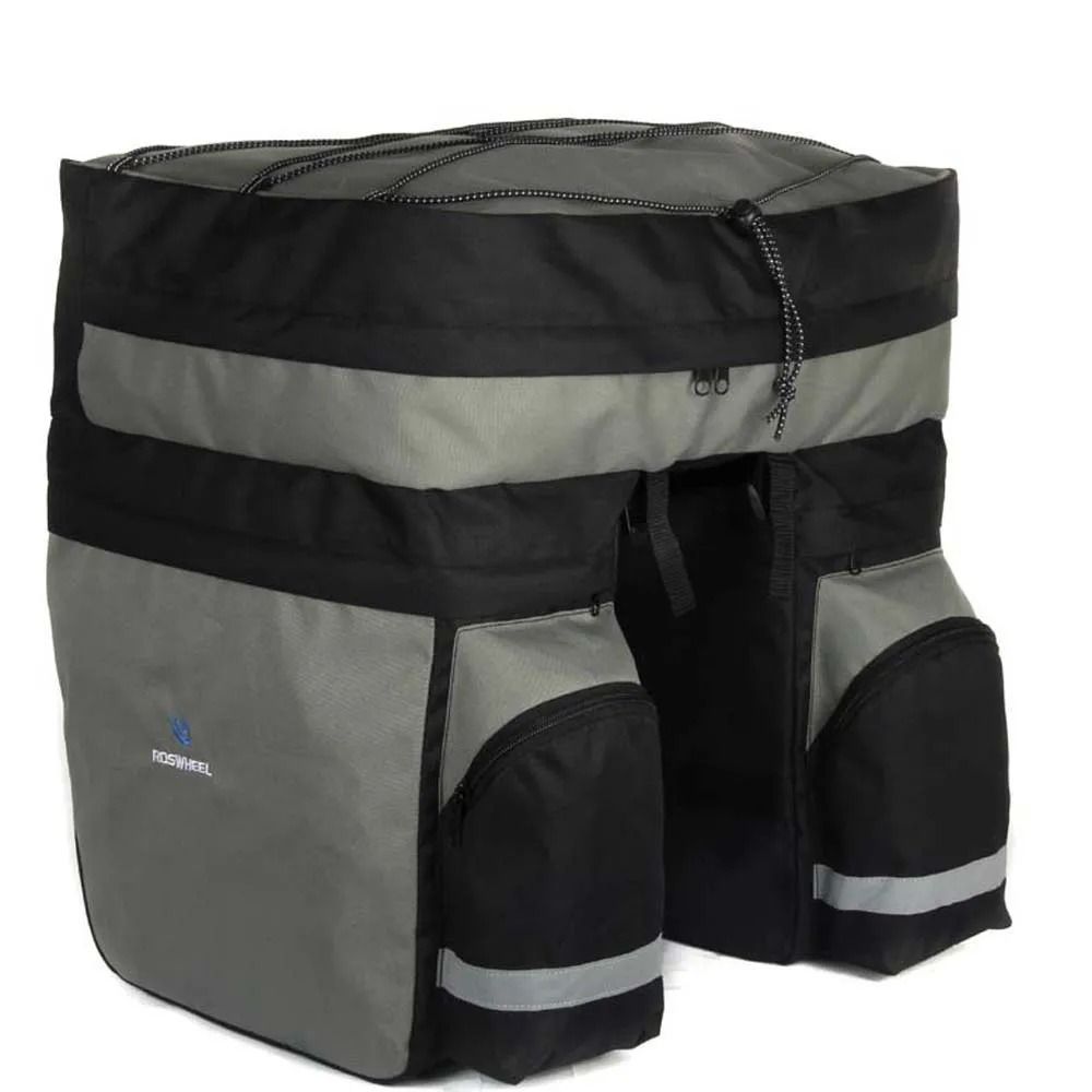 Roswheel 60L Bicycle Rear Seat Trunk Bag Double Pannier with Rain Cover