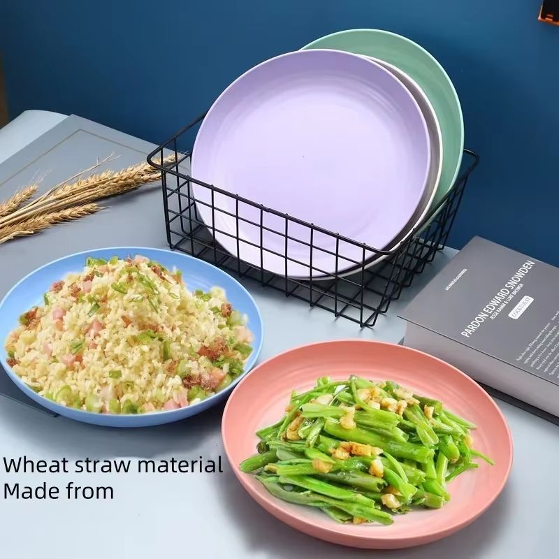 Nordic Wheat Straw Fruit and Snack Plates Set (5 PCS)