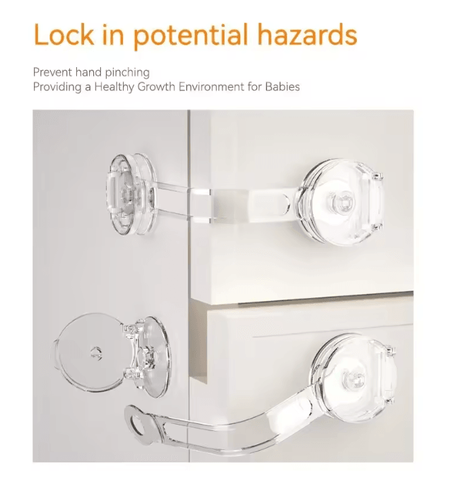 SecureHome Baby Cabinet Locks 6 Pack Adjustable Safety Straps
