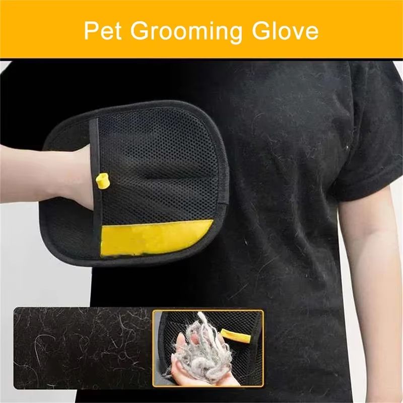 Pet Electrostatic Hair Removal Grooming Gloves for Cats and Dogs Reusable Cleaning and Deshedding Tool