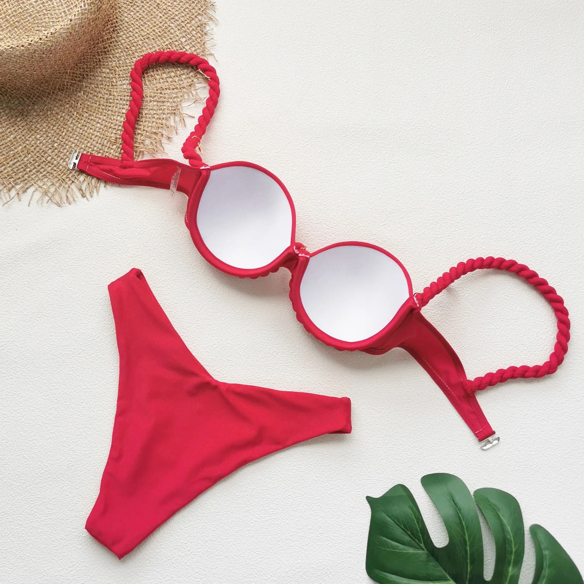 Three-Piece Bandage Bikini Set – Brazilian Swimwear with Matching Beach Skirt