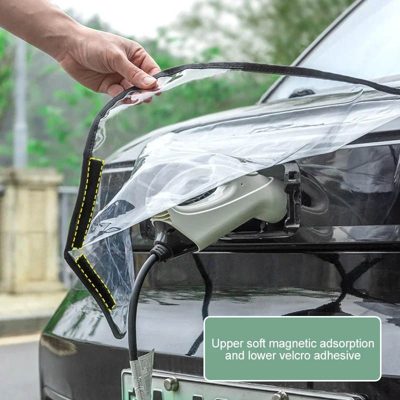 Universal EV Charging Port Cover Waterproof Magnetic Rain Shield for Outdoor Electric Car Charging