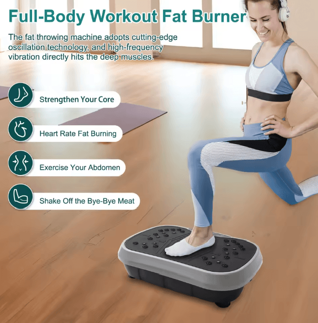 Vibration Plate Exercise Machine Portable Full Body Fitness Trainer