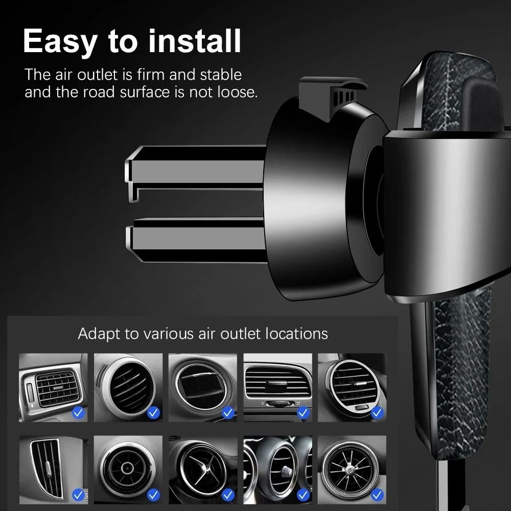 High-Fidelity Gravity-Sensing Car Air Vent Clip Mount and Navigation Bracket