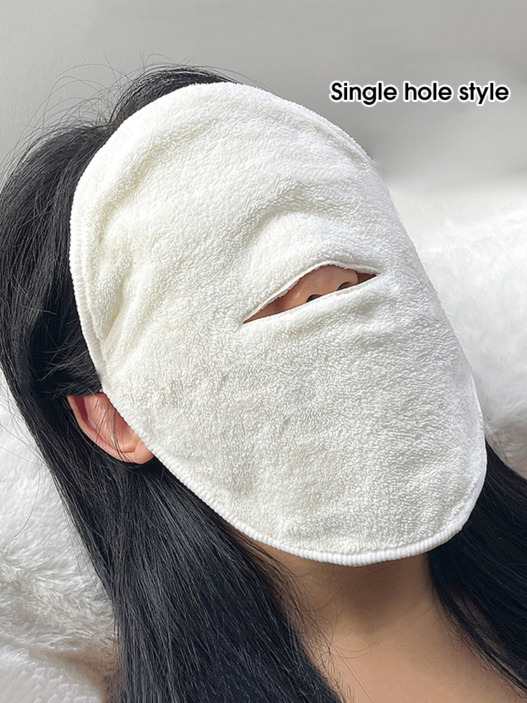 Skin friendly hot compress towel hanging ear, steam heating and cold hot compress face towel, wet irrigation therapy