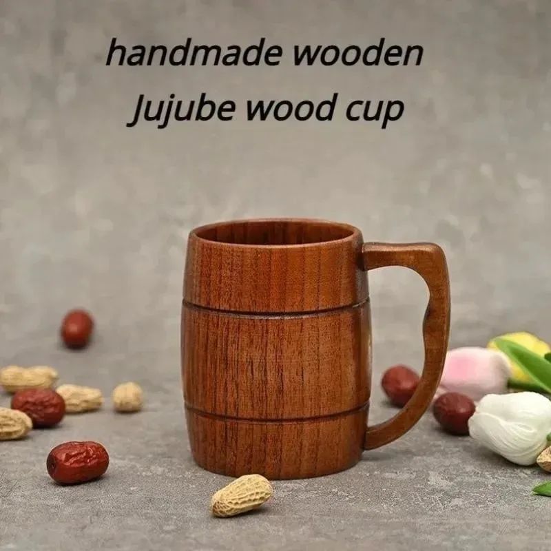 Wooden Barrel Style Beer Mug