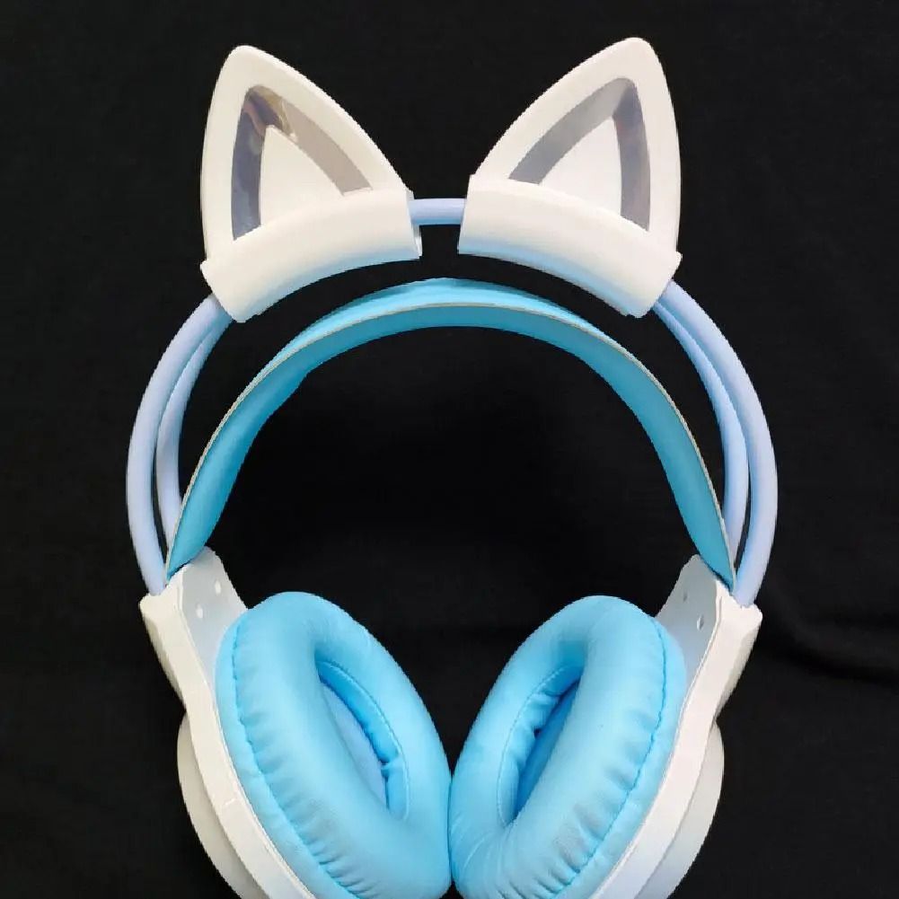 Silicone Cat Ear Headphone Accessories Cute Gaming Headset Decoration Attachment