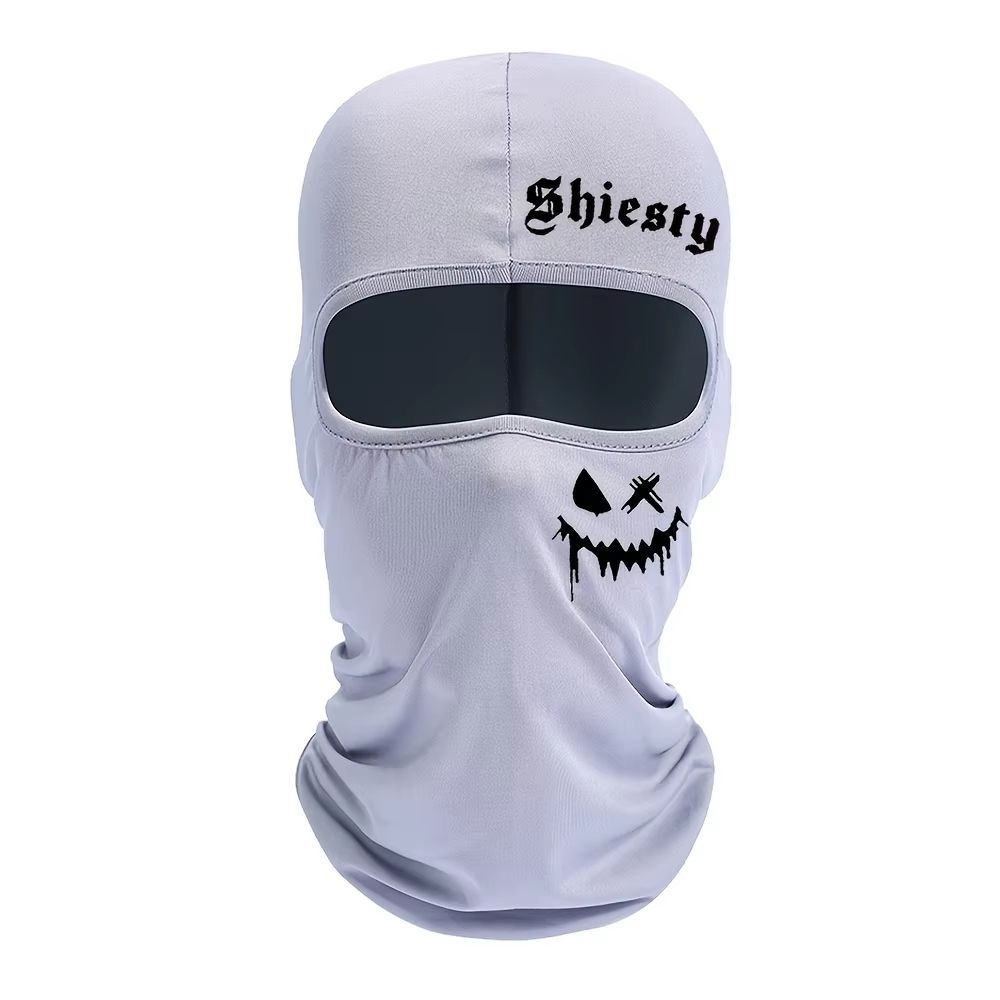 Smiling Face Print Unisex Balaclava Neck Cover Mask