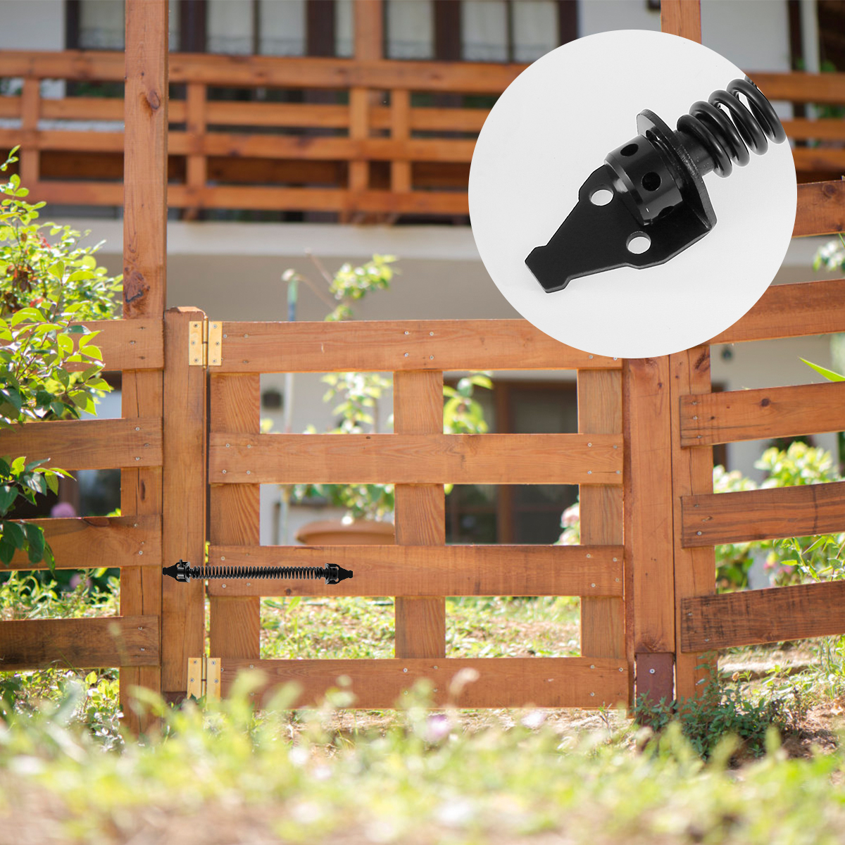 Automatic Gate Spring Metal Fence, 8inch Garden Gate Spring Closer, Rust-Proof Door Closure for Outdoor Use