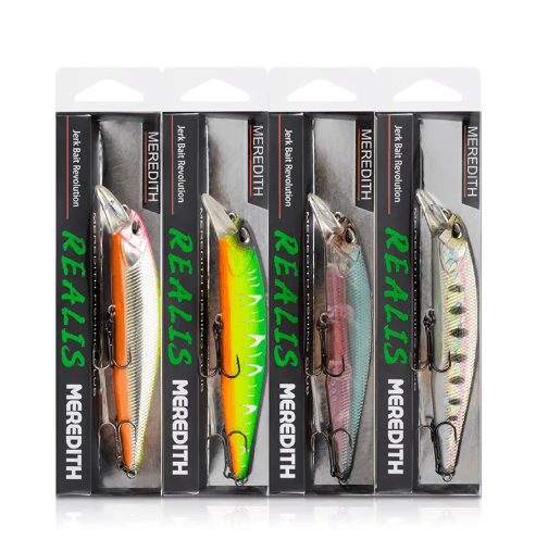 MEREDITH Jerk Minnow 100F Floating Fishing Lure Professional Hard Bait Wobbler 0.8 1.0 m